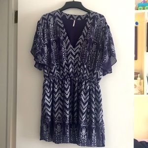 Free People purple and silver dress XS